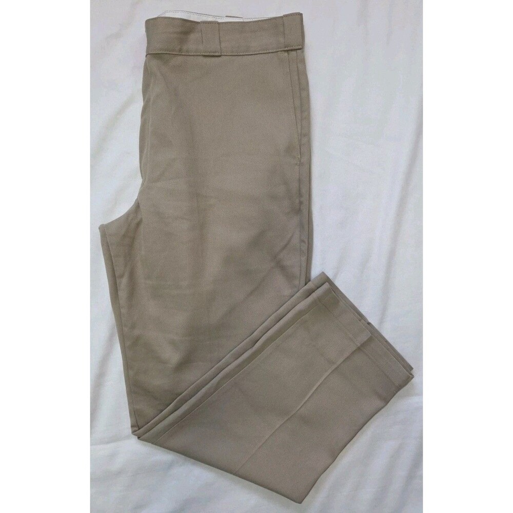 Dickies 874 Original Fit Work Pants Tan Khaki 40x32 Mens Straight Leg